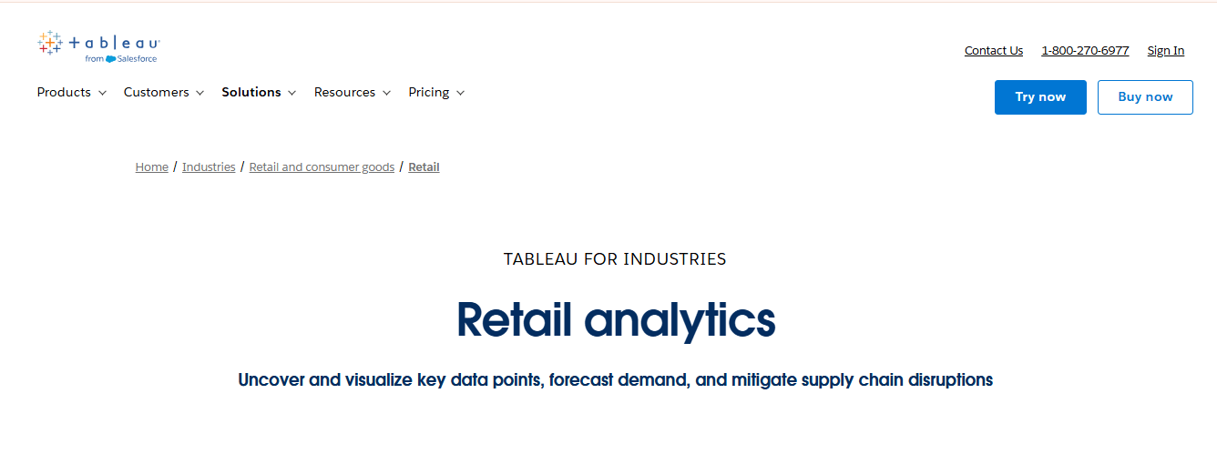 Smart Retail Using Tableau Top 14 Best Retail Analytics Platforms