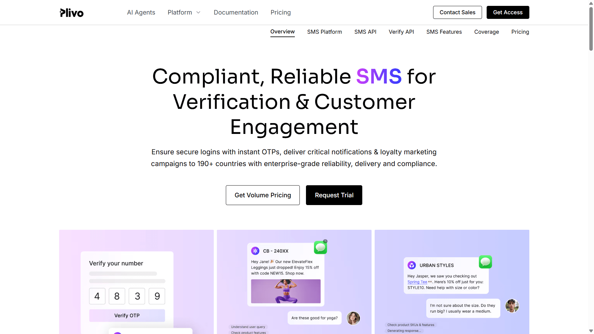 PLIVIO SMS Text Messaging and SMS API for your applications 