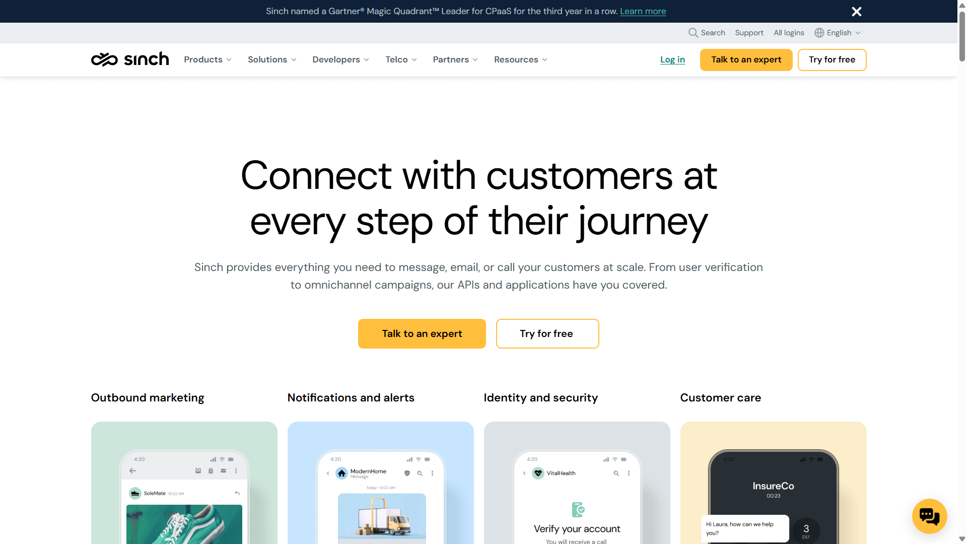 Sinch: SMS Messaging, Voice, Email, Video & Verification APIs