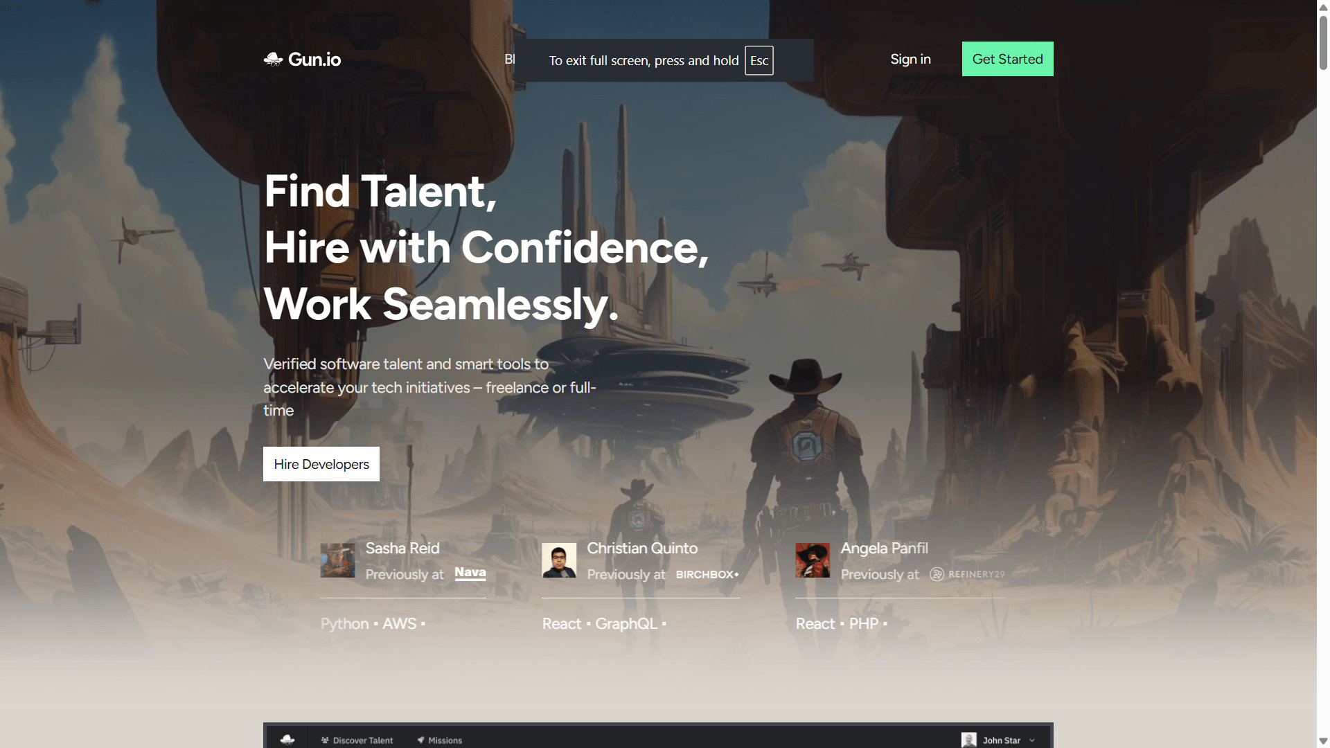 gun.io  hire remote react developers in san francisco