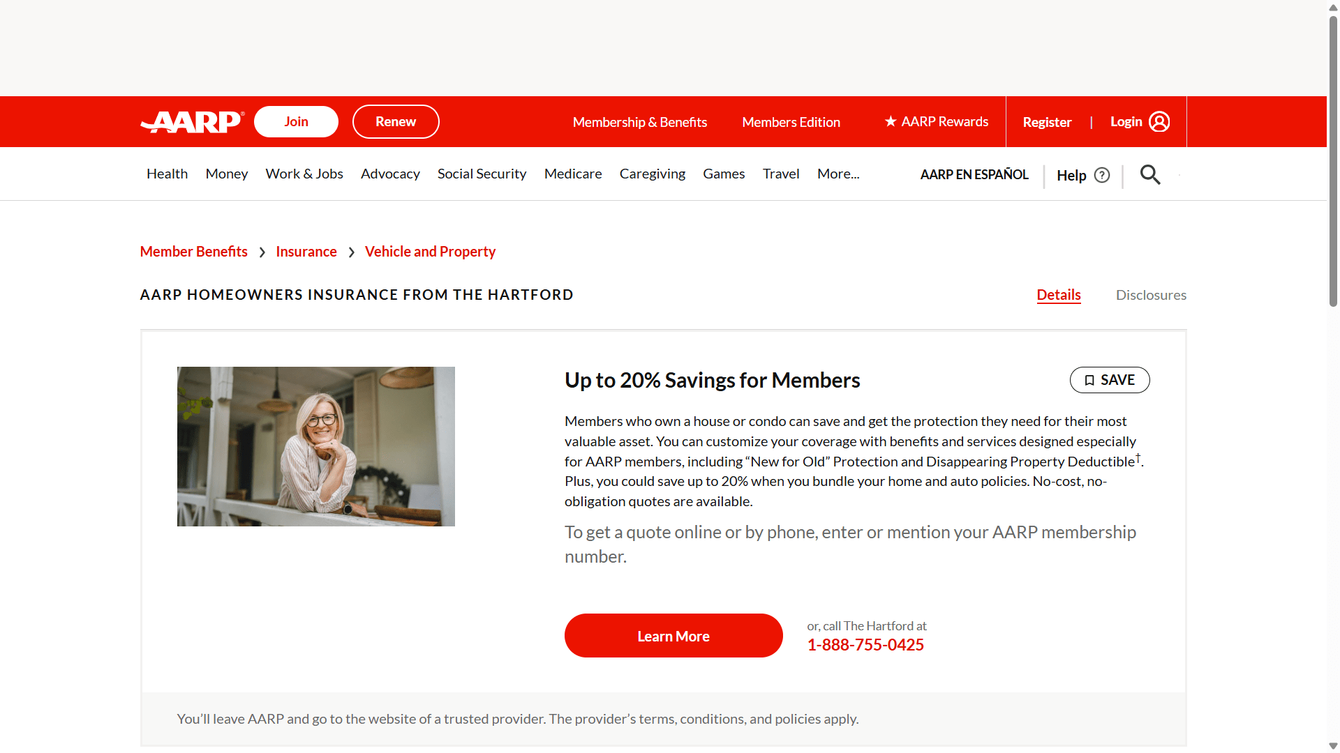 The Hartford (Through AARP)